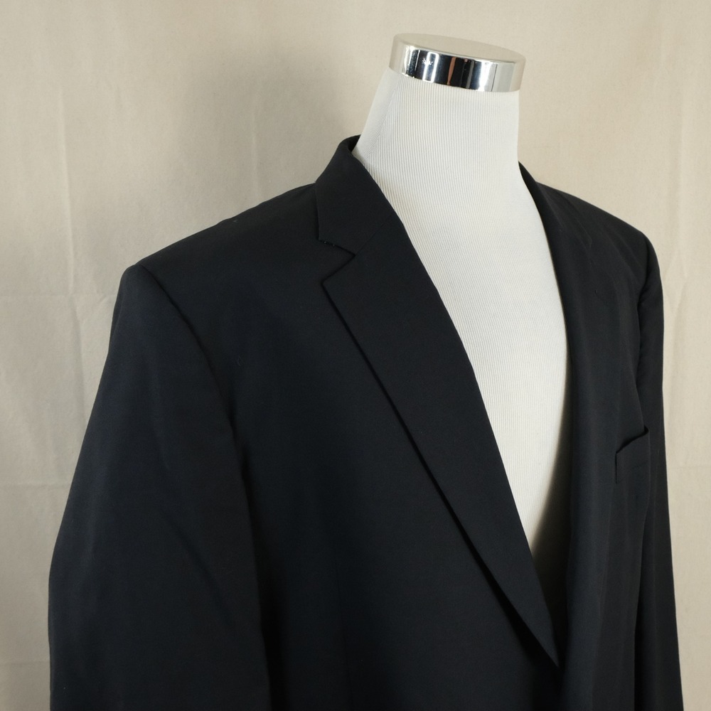 Jos. A. Bank 52L Sport Coat 100% Wool Black Two Button Lined Vented Formal